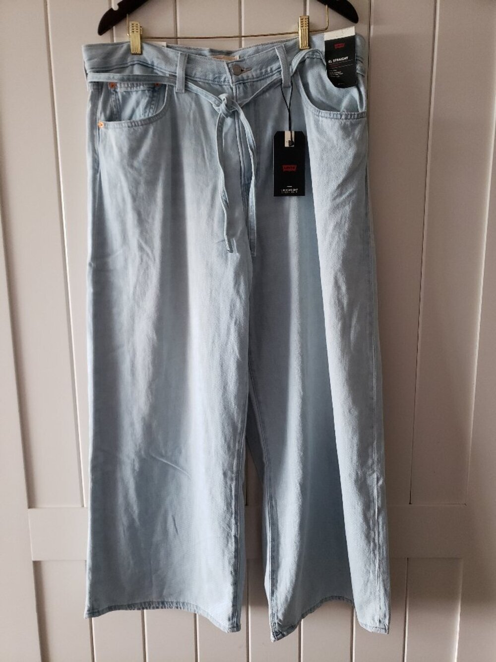 NWT - Levi's Premium XL Baggy Straight Linen + Denim Women's Jeans Size 33 x 31 - Picture 1 of 11